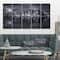 Designart - Hong Kong Black and White Skyline - Cityscape Canvas Art Print